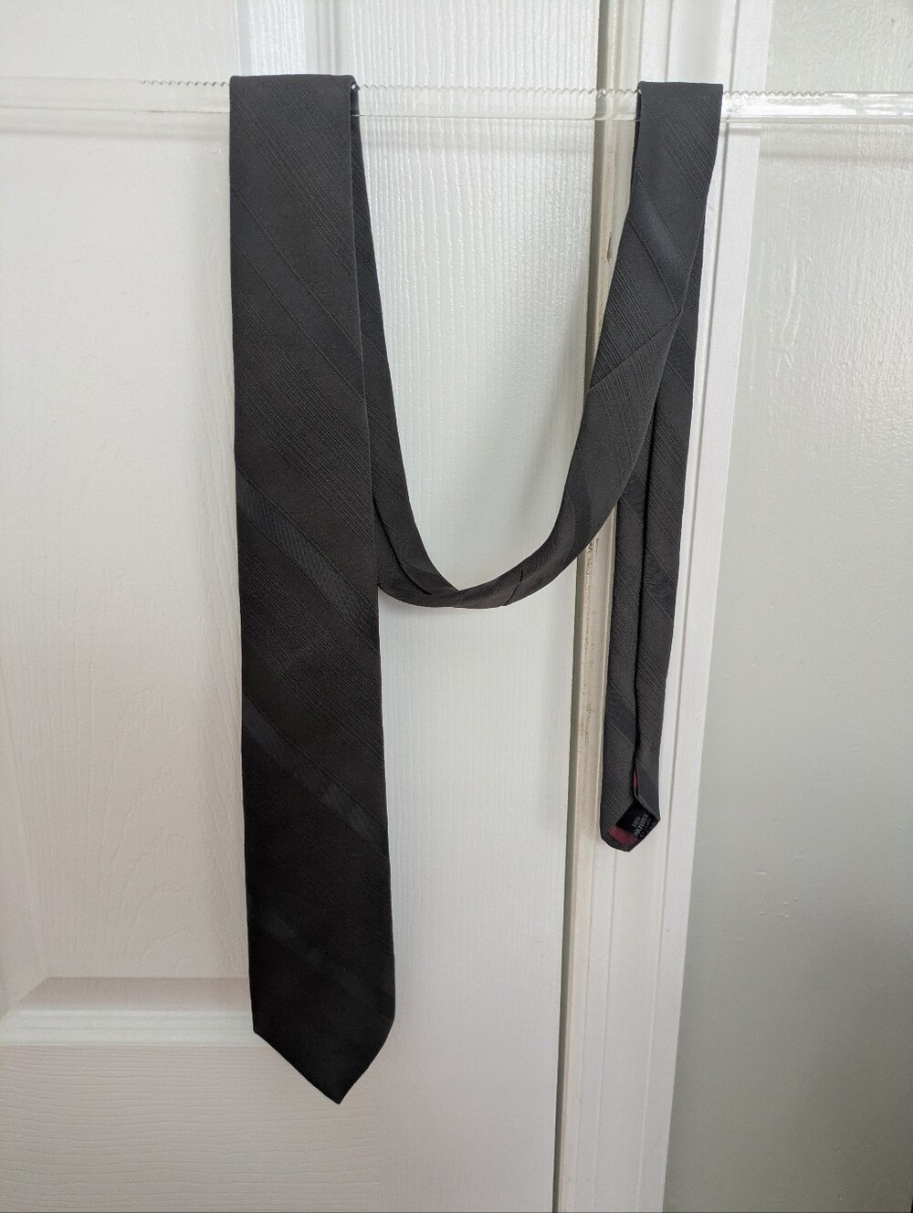 Vintage Classic Collection Tonal Grey Striped Necktie